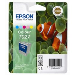 Epson Fish T027 Ink Cartridge, Cyan, Magenta, yellow, Light Cyan, Light Magenta Single Pack, C13T02740110